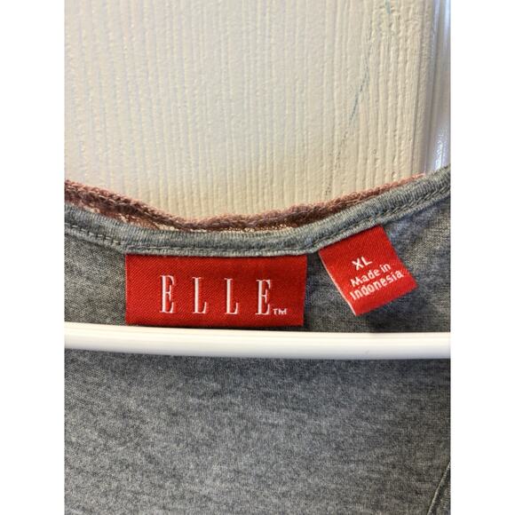 Elle Gray And Pink Lace Tank XL - Picture 2 of 6